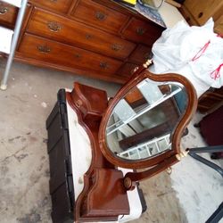 Antique Furniture, Tiles, Radio, Fog Proof Mirror, Dresser And Mirror, Sway Chair (Likely From The 20's)