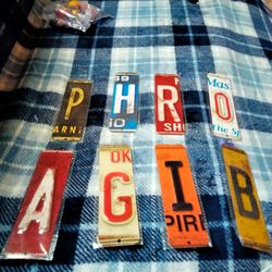Open Roads Decor Metal license plate letters new