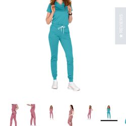 Fit Scrubs Scrub Set In The Color Teal 