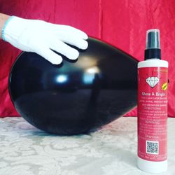 Balloon Shine Spray for treating Latex Party Balloons Sparkle 10oz with Glove