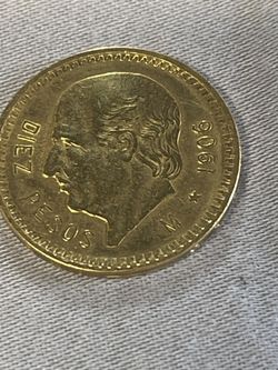 $10peso 1906  Gold Coin 22kt 