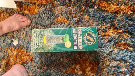 Plastic seed sprouted jar with green mesh lid, brand-new