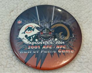 2001 NFL Hall of Fame Game Pinback Button
