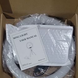 10" Selfie Ring Light with Tripod Stand & Phone Holder, Dimmable Desk LED Makeup Ring Light for Live Streaming/Zoom Meetings/YouTube Video/Volg, Compa