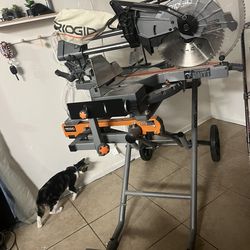 Chop saw sliding and dolly, like new