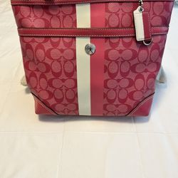Coach Pink Leather Shoulder Bag