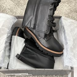 Sun + Stone Black Platform Boots