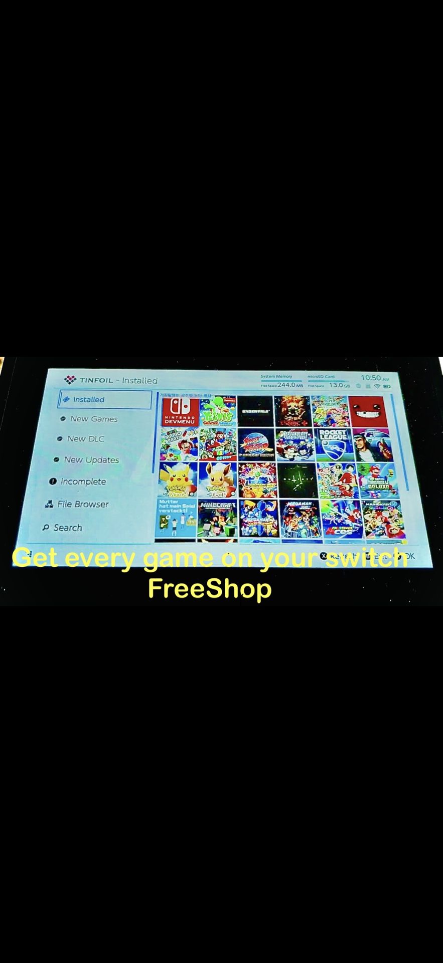 Nintendo Switch Games Included FreeShop + Retros