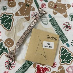 Apple Watch Band Pink With Screen Protector Size 38 mm 