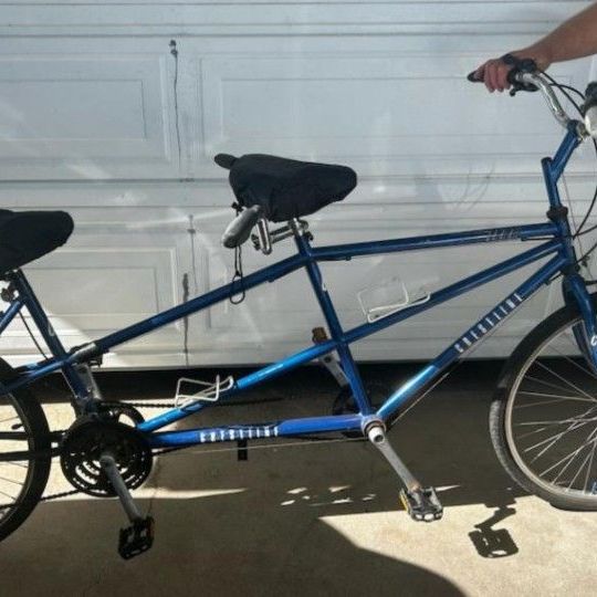 schwinn bicycle built for two for sale Twinn Classic Tandem Adult Beach Cruiser Bike, Double Seater, Low Step Steel Frame, 7-Speed, 650c Urban Tires, Alloy Caliper Brakes, Medium Frame, Blue : Sports & Outdoors Antique Schwinn Town & Country