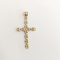 10kt Real Gold Cross Pendant 