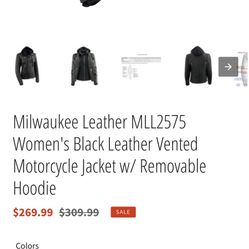 Ladies Size, Small Milwaukee, Leather New 