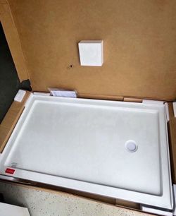 60”X36” Shower Base Pan Stand Up Right Drain in White bath bathroom