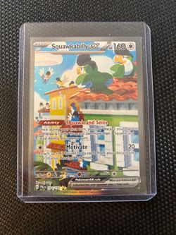 Pokémon Squawkabilly ex Sv02 Paldea Evolved Ultra Rare Full Art Holo 264/193