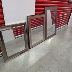 Mixed Lot Of (3) Wall Hanging Mirrors with Frame