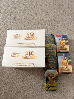 New/Sealed Pokemon 30th Lot (ETB/Mini Tin/Booster)