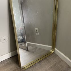Modern Brushed Gold Mirror