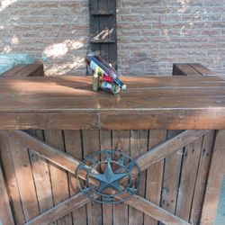 Wood Bar And Wine Rack 