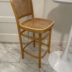 Vintage Wicker Barstool Chair