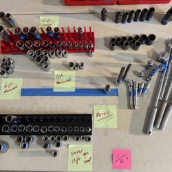 Vintage USA Proto 1/2” Socket & Ratchet Tools 