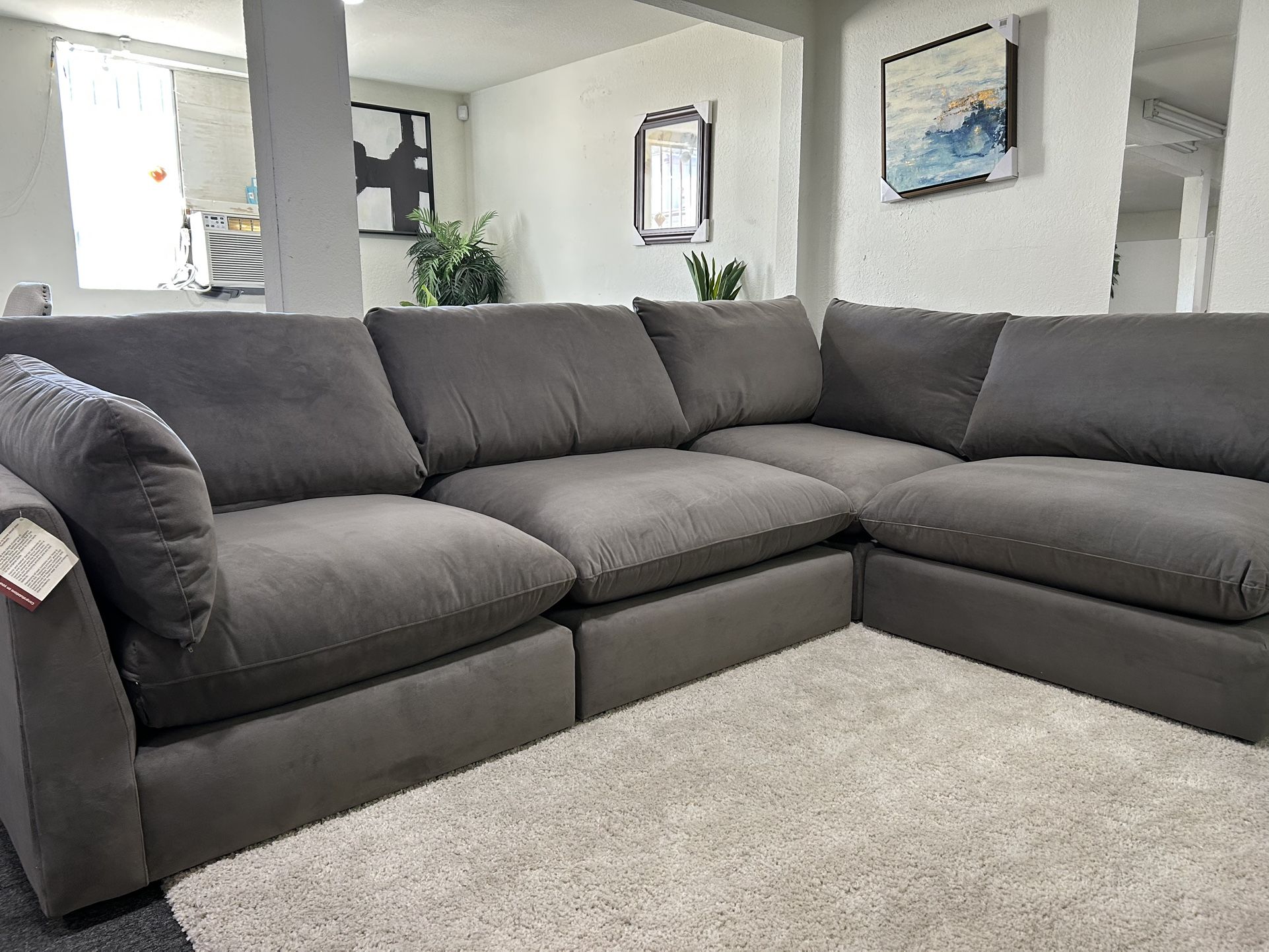 Furniture- View Otter 4 Pc Fabric Sectional