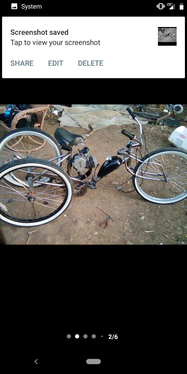 Trike with motor works good lowrider folds in half or trade it for low rider bike... Or sell the motor only