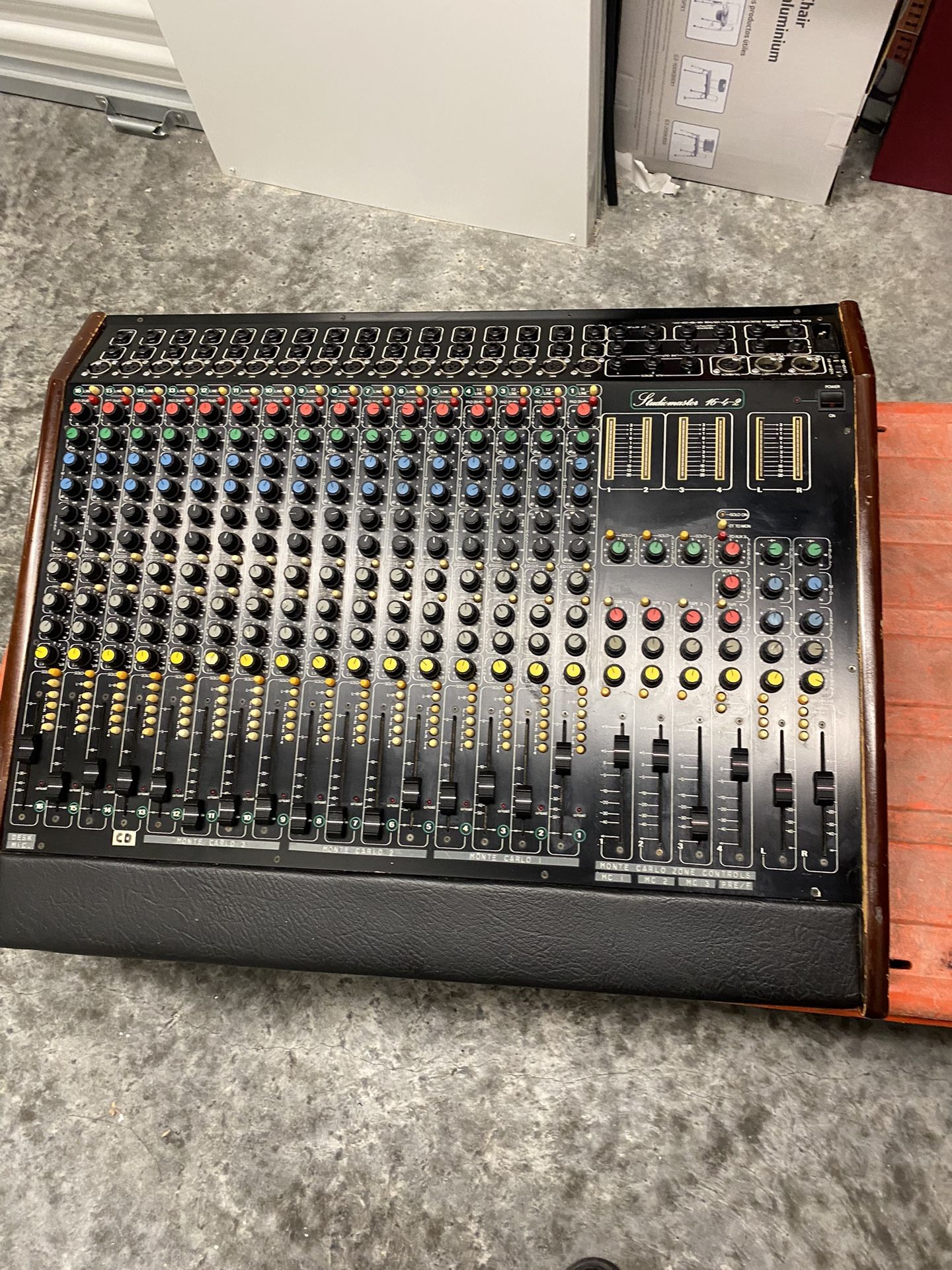 Studiomaster 16-4-2 Analog Mixing Console VINTAGE! RARE! Works perfectly This one in particular has an interesting history This was used in a studi