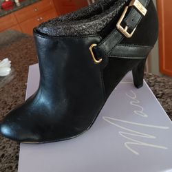 Marc Fisher Bootie Heels. Gold Color Accents. New. Sz 9