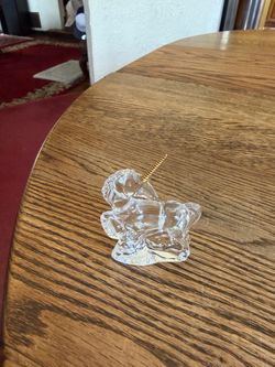 Vintage Waterford Crystal Unicorn, 24k Gold Accent, Fantasy Collection