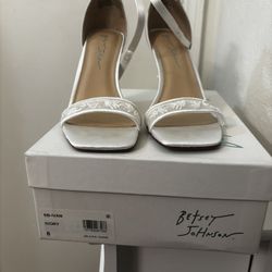 Betsy Johnson Wedding Heels Only Used Once In Great Condition