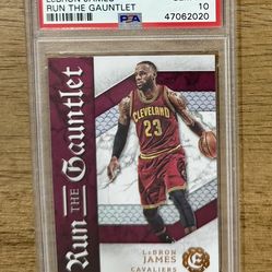 2016 Panini Excalibur LEBRON JAMES #4 Run the Gauntlet Insert PSA 10 Cavaliers