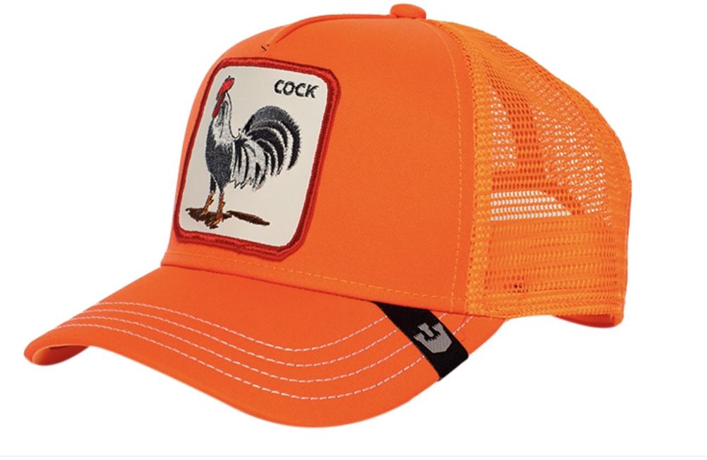 Goorin bros rooster orange animal farm trucker hat