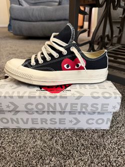 CHUCK 70 CDG OX BLACK/WHITE/HIGH RISK RED
