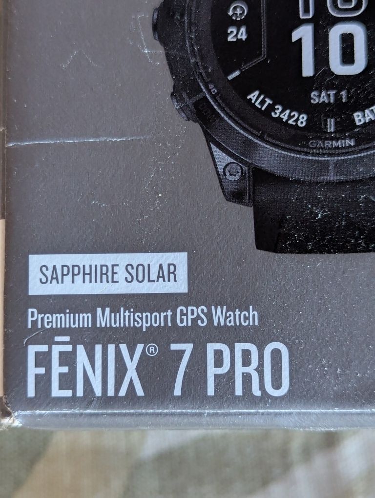 New Garmin Fenix 7 Pro Solar Sapphire GPS Smartwatch Watch Hiking Maps Surf, Golf, Ski, REI Fitness Training Sleep Score Heart Oxygen Monitor Wrist