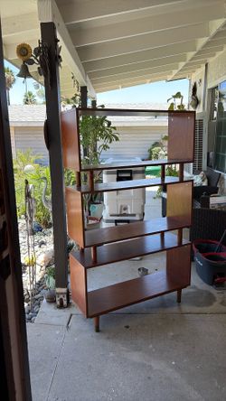 wooden bookshelf