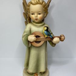 Vintage Goebel Hummel  Angel Figurine With Mandolin Bird Germany TMK-3 A680