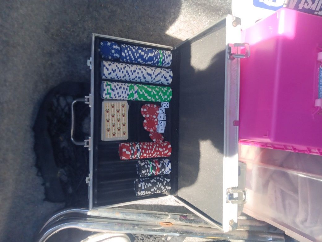 Poker Chips Cards And Dice