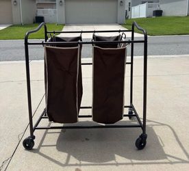 Dirty laundry organizer cart