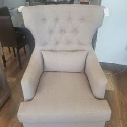 Wing Back Accent Chair With Nail Heads (New)