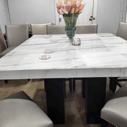 MARBLE TOP dining table - COUNTER HEIGHT 👏🏻👏🏻🩶🩶