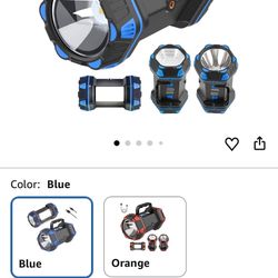 Led Camping Lantern Rechargeable, Camping Flashlight 1500LM, 8 Light Modes, Camping Lights 4800 Capacity, Portable Bright Flash Light for Emergencies,