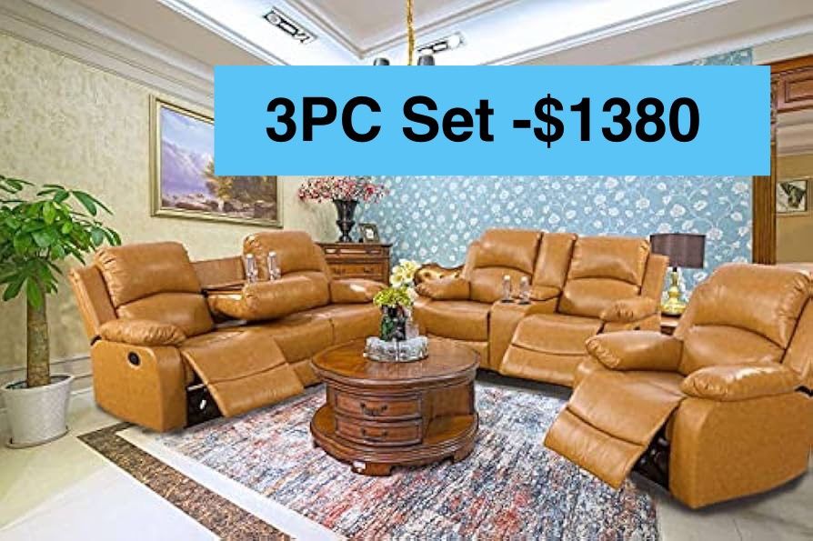 💥FREE DELIVERY💥Brand New 3PC Reclining Sofa Loveseat Chair Set