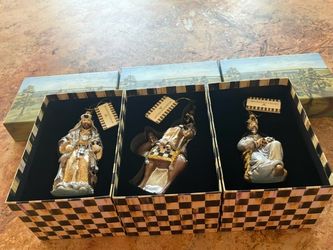 MackenzieChilds Three kings/wisemen Christmas ornaments