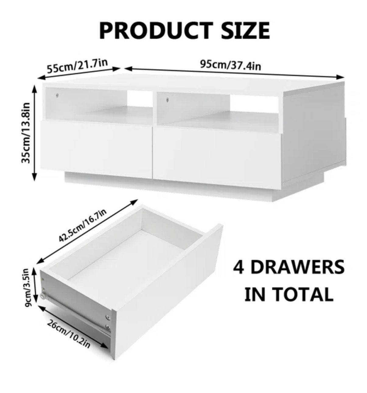 Gastelum coffee table, 4 drawers.from Wayfair 