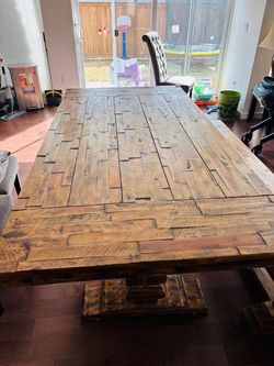 Living Spaces Dining Table and Bench