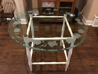 UNIQUE GLASS TABLE TOP w/BASE