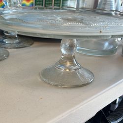 Antique Glass Cake Stand