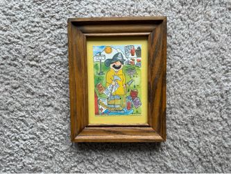 1981 caricature cartoon created by Gay Felton featuring a fireman