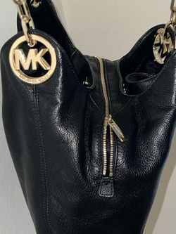 Black Leather MK Purse