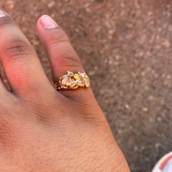 14k Gold Nugget Ring 